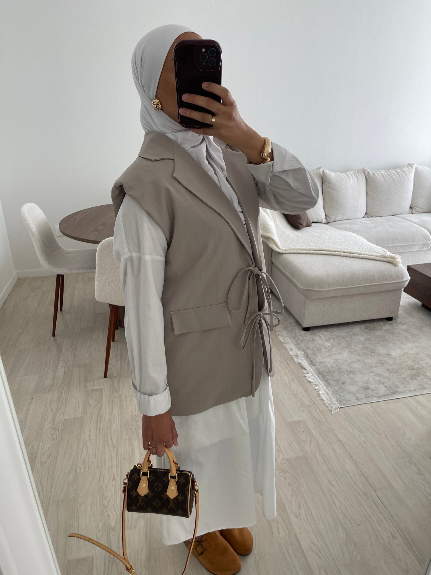 Blazer sans manche - Taupe
