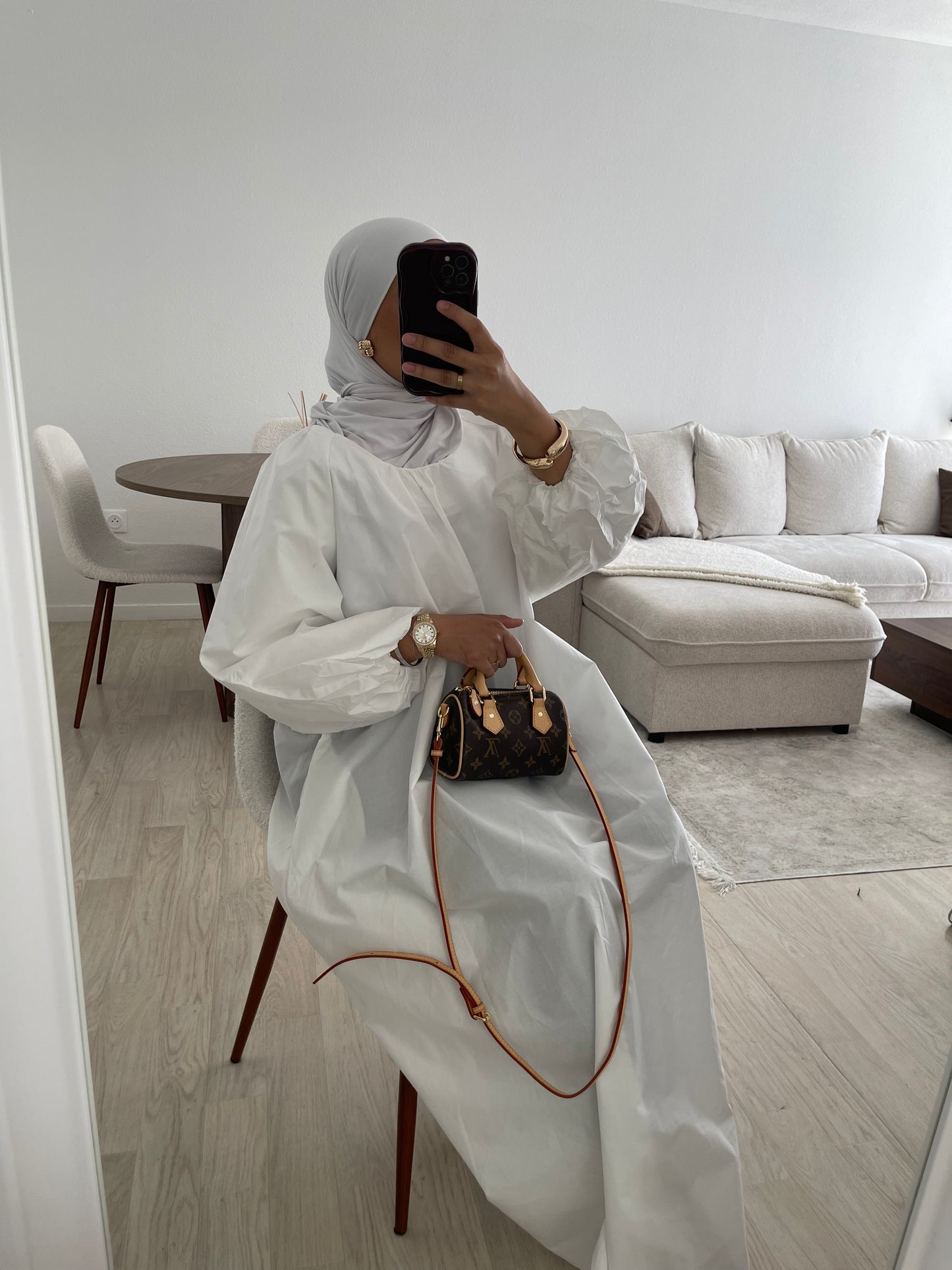 Robe Popeline- Blanc