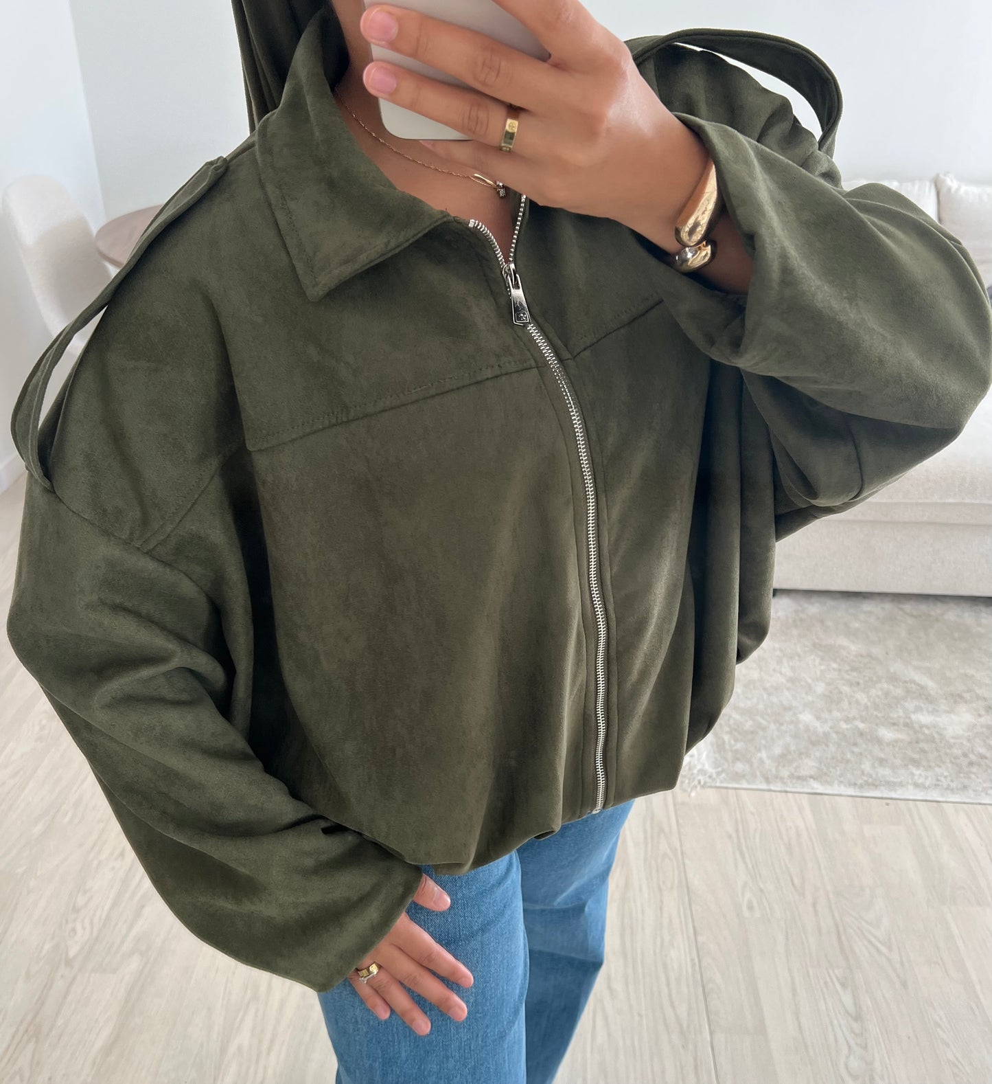 Veste bomber effet daim