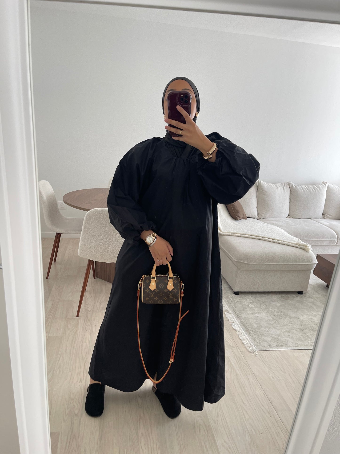 Robe Popeline - Noir