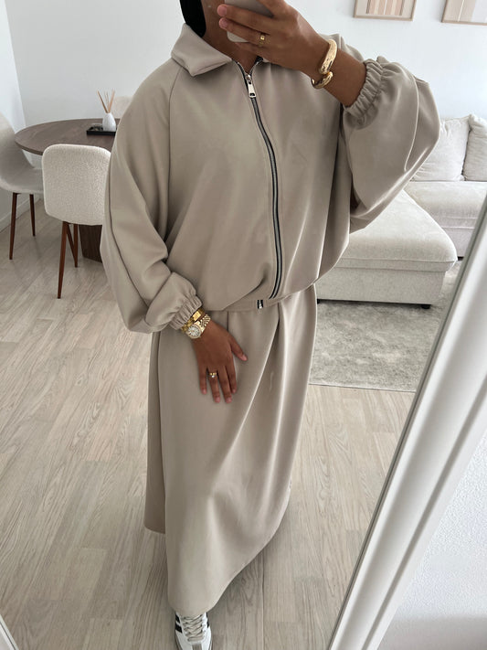 Ensemble jupe veste - beige