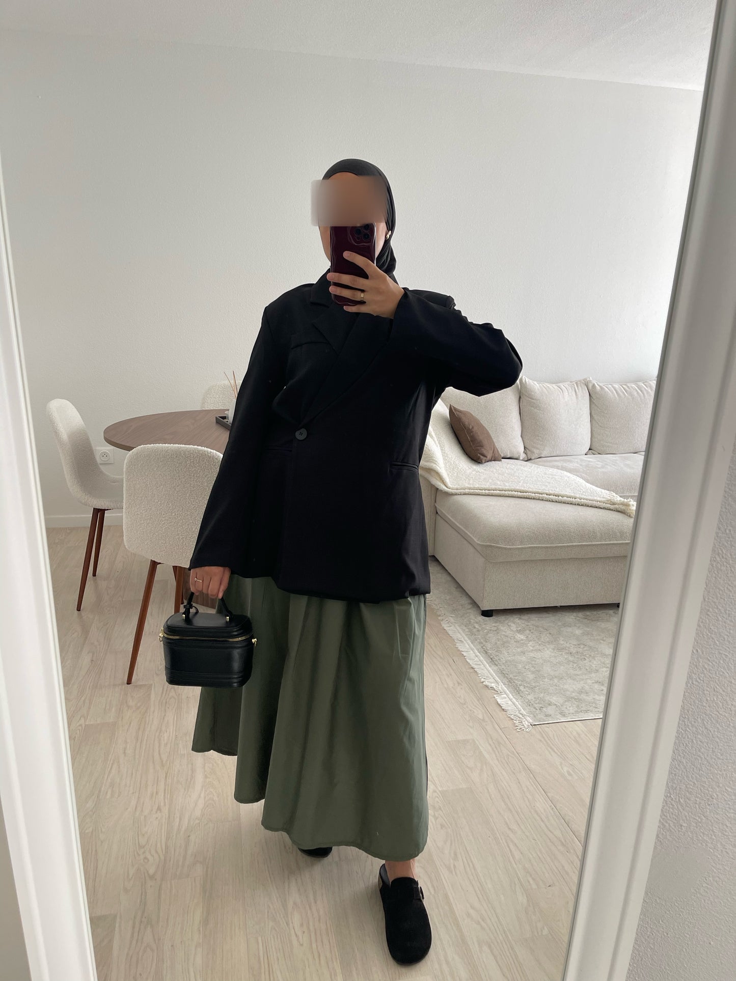 Jupe Popeline - Vert kaki