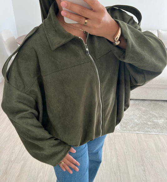Veste bomber effet daim